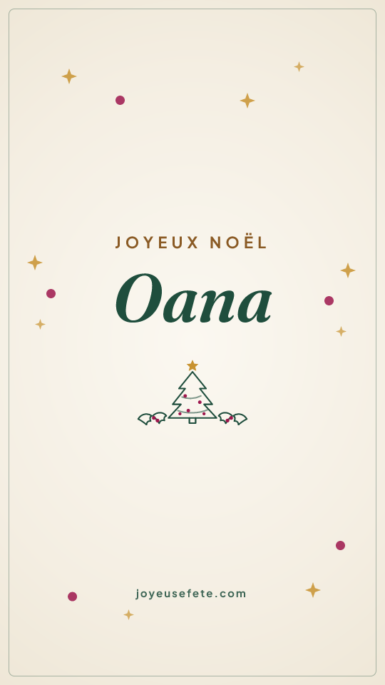 Image « Joyeux Noël Oana » au format story