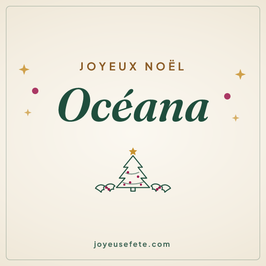 Image carrée « Joyeux Noël Océana » pour WhatsApp