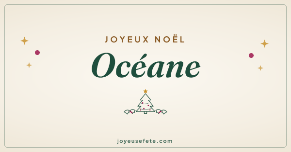 Image « Joyeux Noël Océane » au format large