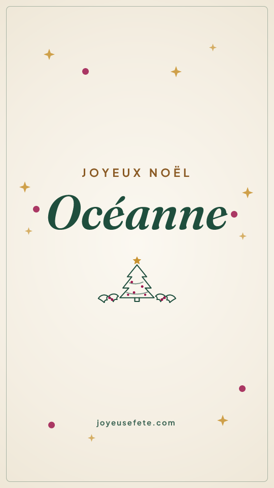 Image « Joyeux Noël Océanne » au format story
