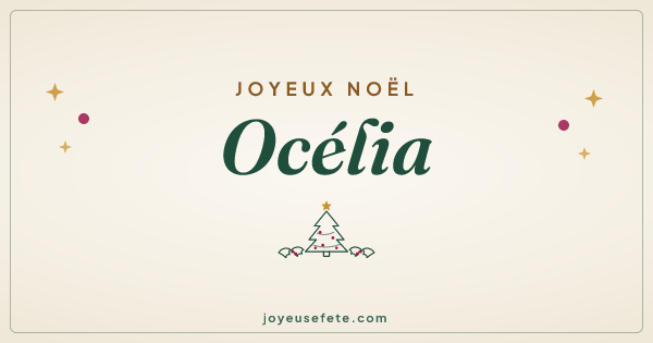 Image « Joyeux Noël Océlia » au format large