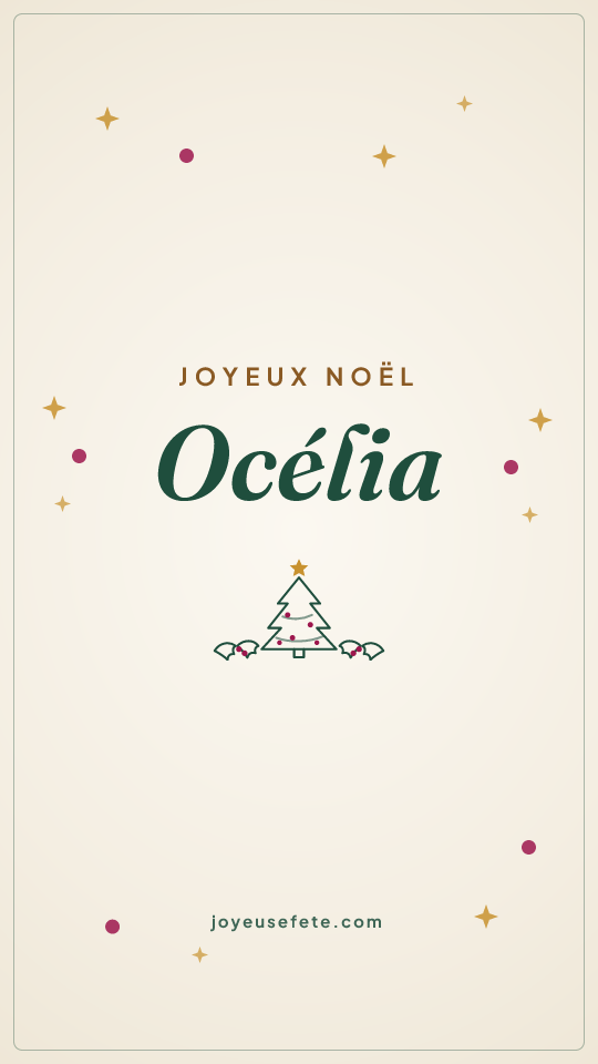 Image « Joyeux Noël Océlia » au format story