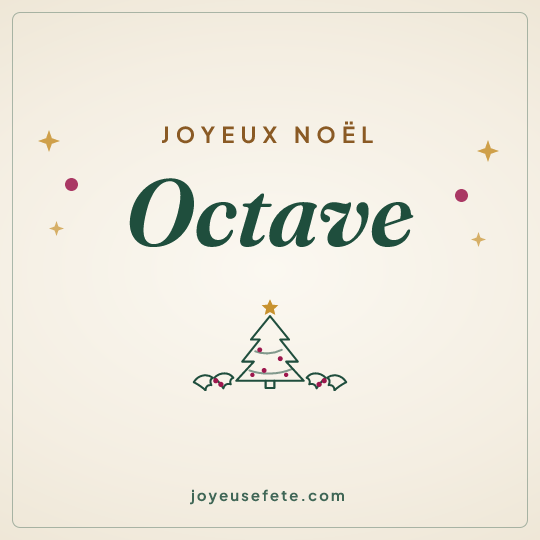 Image carrée « Joyeux Noël Octave » pour WhatsApp