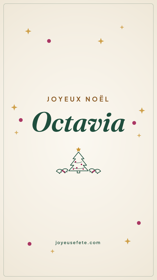 Image « Joyeux Noël Octavia » au format story