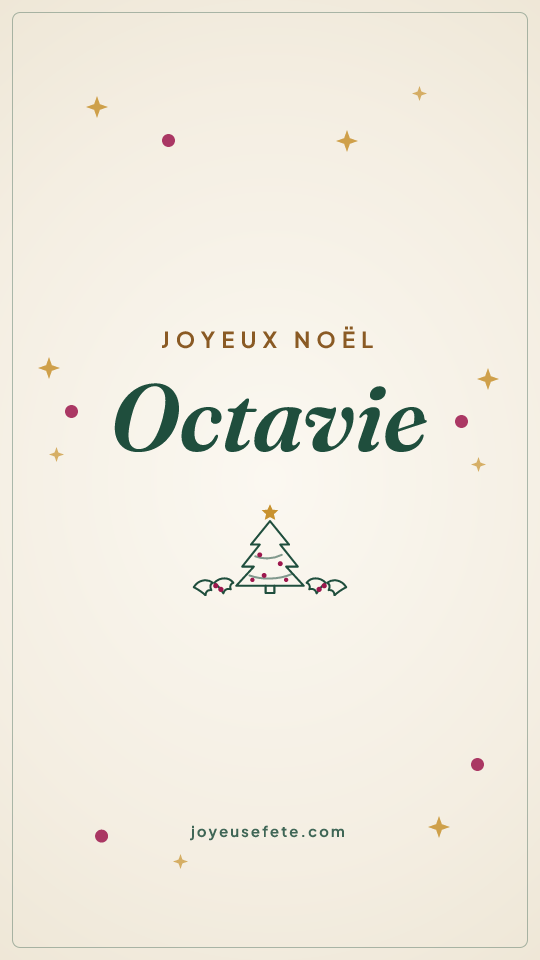 Image « Joyeux Noël Octavie » au format story