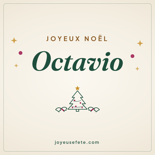 Image carrée « Joyeux Noël Octavio » pour WhatsApp
