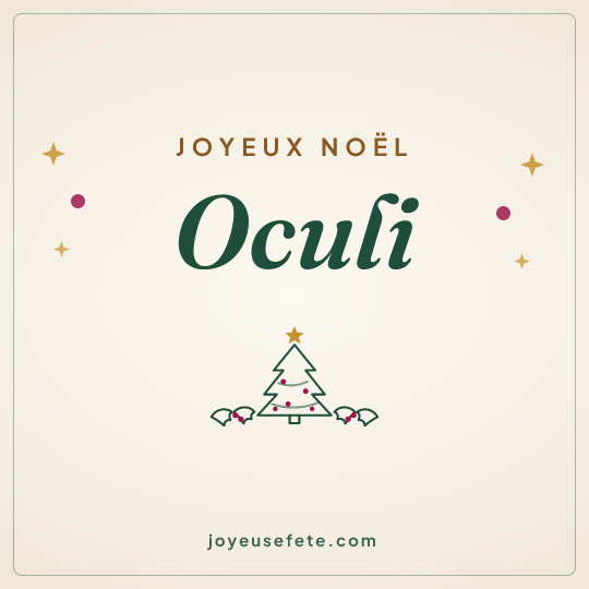 Image carrée « Joyeux Noël Oculi » pour WhatsApp