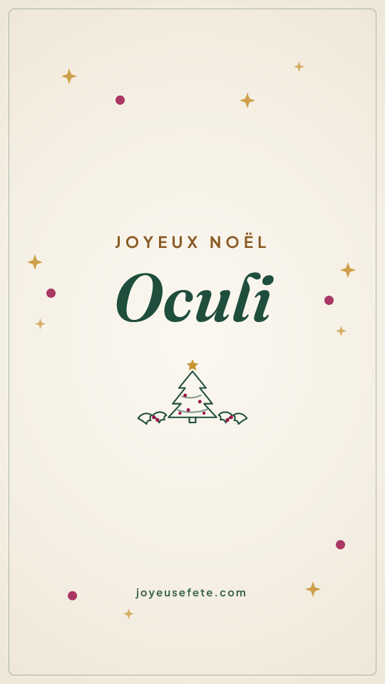 Image « Joyeux Noël Oculi » au format story