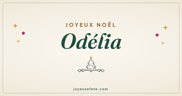 Image « Joyeux Noël Odélia » au format large