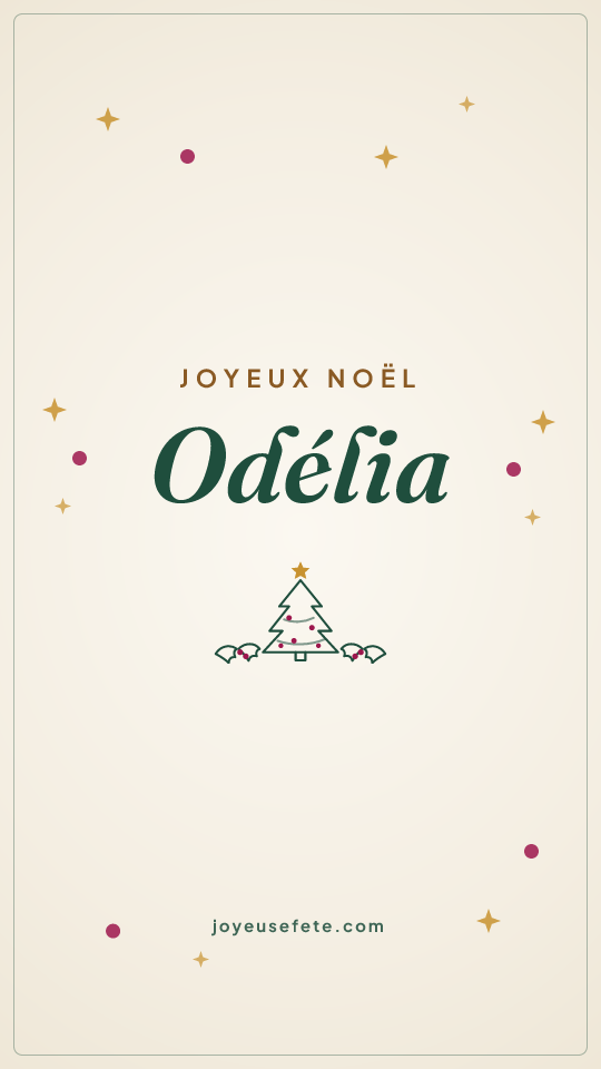 Image « Joyeux Noël Odélia » au format story