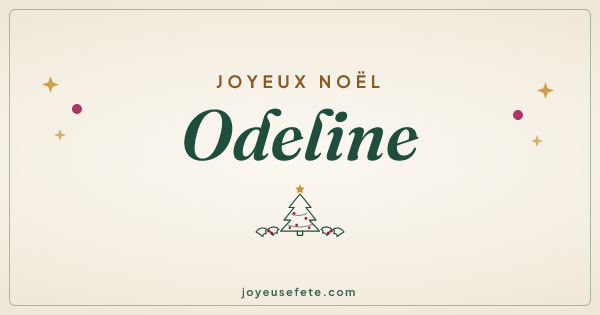 Image « Joyeux Noël Odeline » au format large