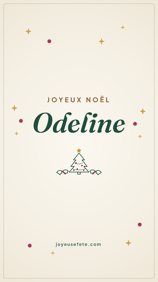 Image « Joyeux Noël Odeline » au format story