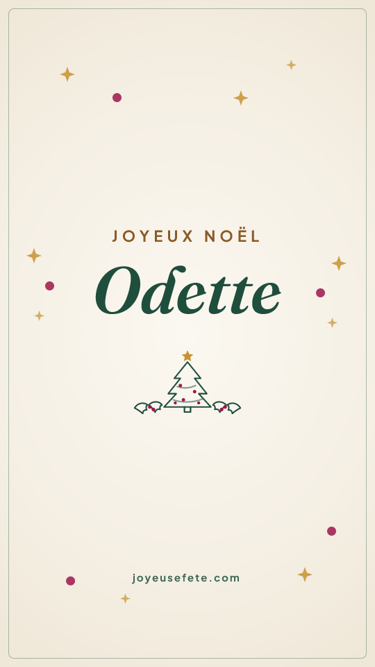 Image « Joyeux Noël Odette » au format story