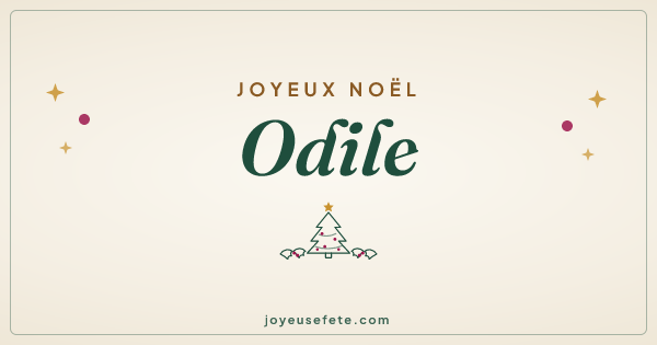 Image « Joyeux Noël Odile » au format large