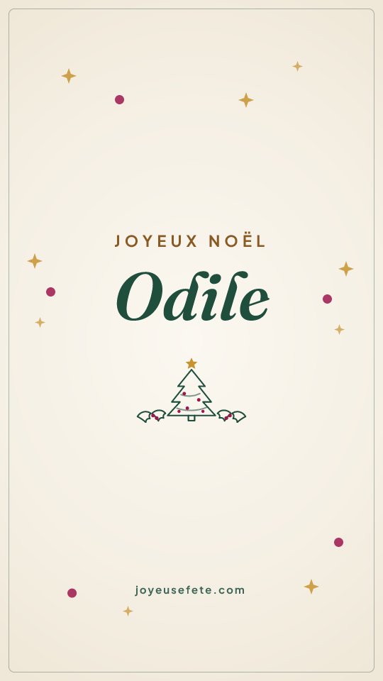 Image « Joyeux Noël Odile » au format story
