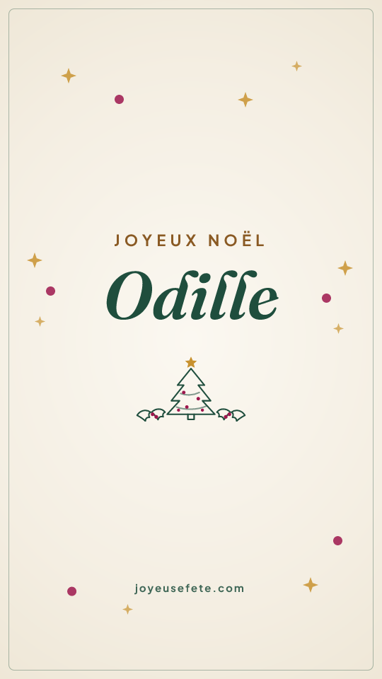 Image « Joyeux Noël Odille » au format story