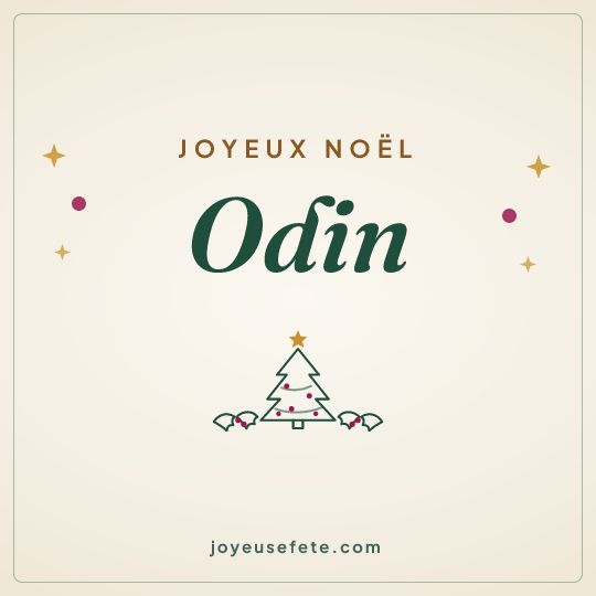 Image carrée « Joyeux Noël Odin » pour WhatsApp
