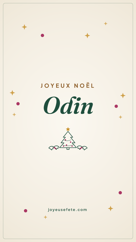 Image « Joyeux Noël Odin » au format story