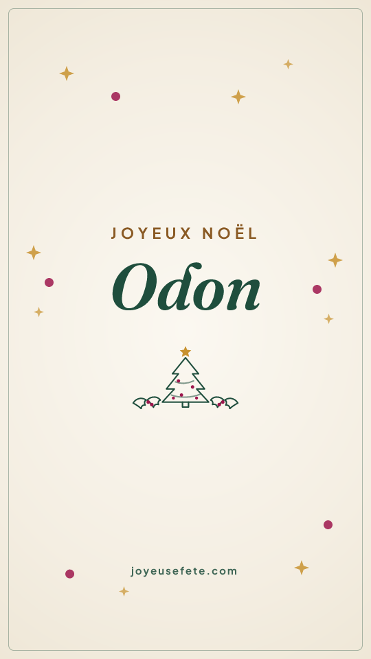 Image « Joyeux Noël Odon » au format story