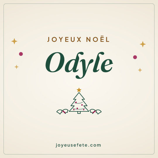 Image carrée « Joyeux Noël Odyle » pour WhatsApp