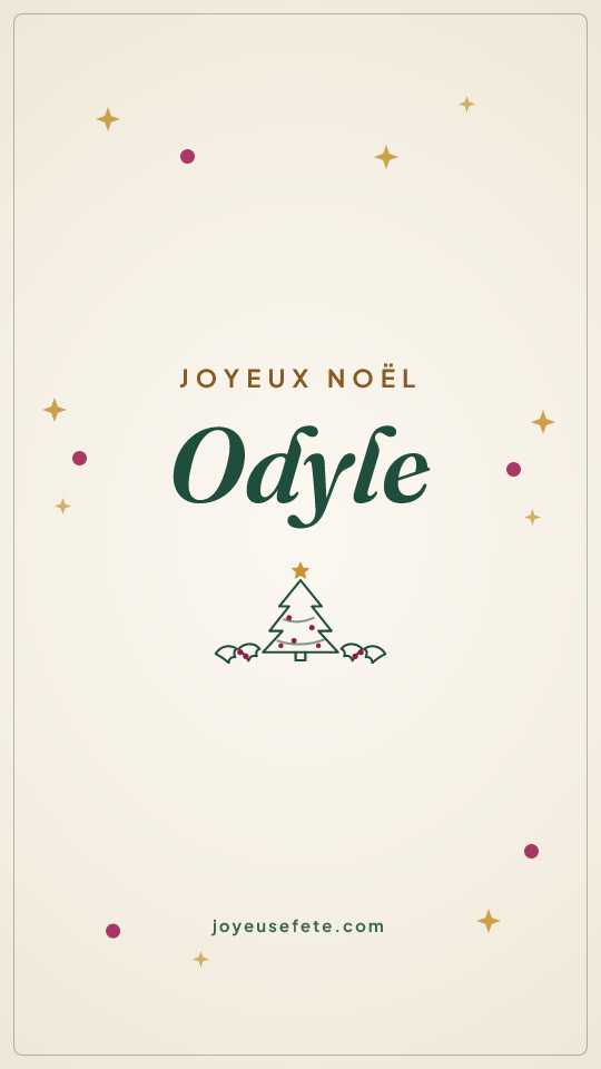 Image « Joyeux Noël Odyle » au format story