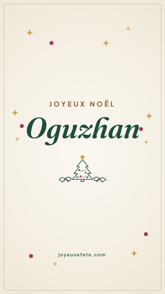 Image « Joyeux Noël Oguzhan » au format story