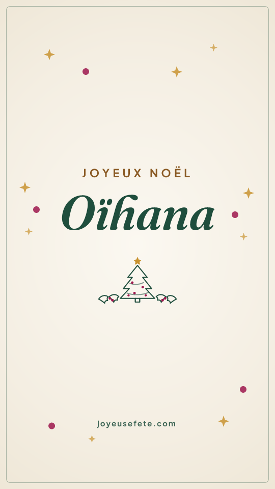 Image « Joyeux Noël Oïhana » au format story