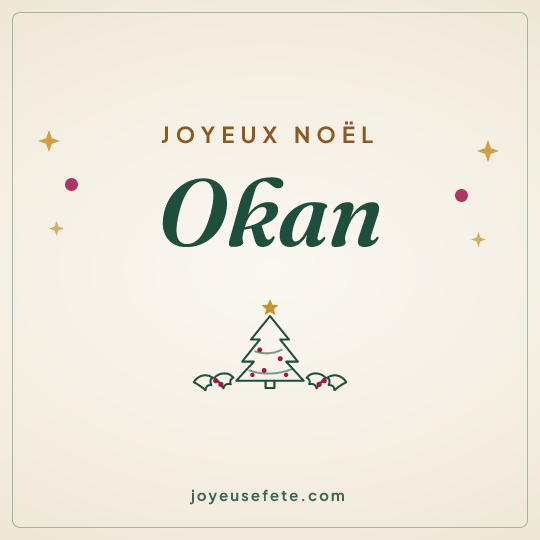 Image carrée « Joyeux Noël Okan » pour WhatsApp