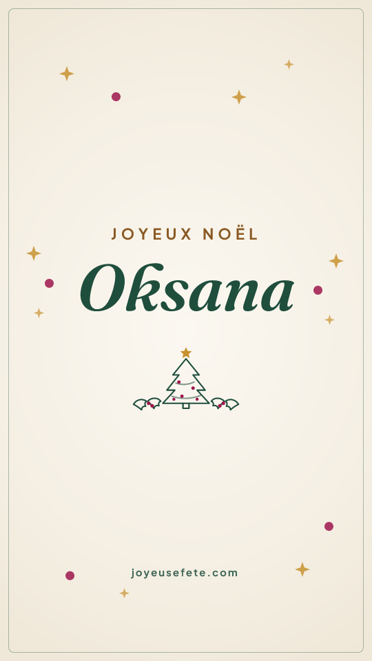 Image « Joyeux Noël Oksana » au format story