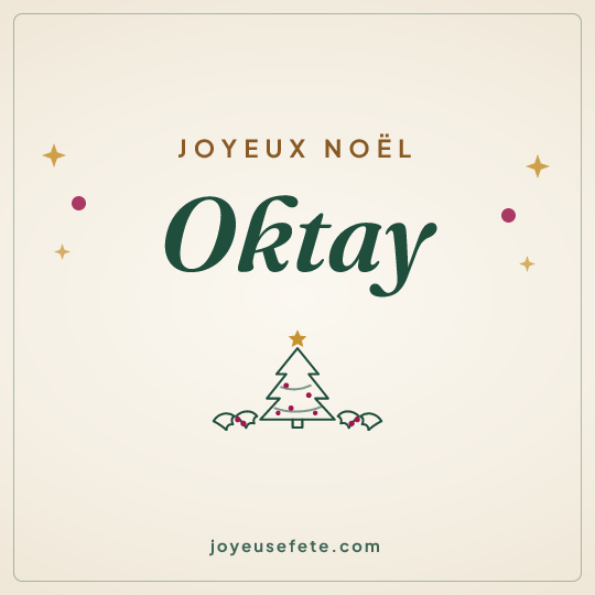 Image carrée « Joyeux Noël Oktay » pour WhatsApp