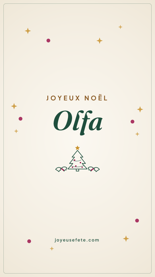 Image « Joyeux Noël Olfa » au format story