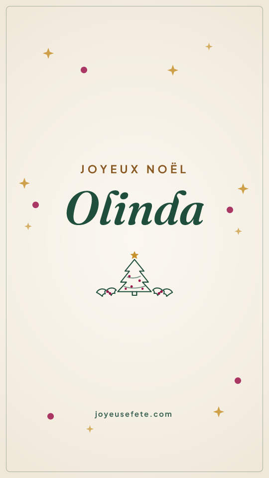 Image « Joyeux Noël Olinda » au format story