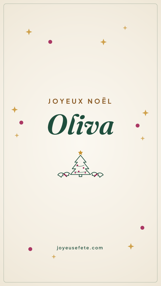 Image « Joyeux Noël Oliva » au format story