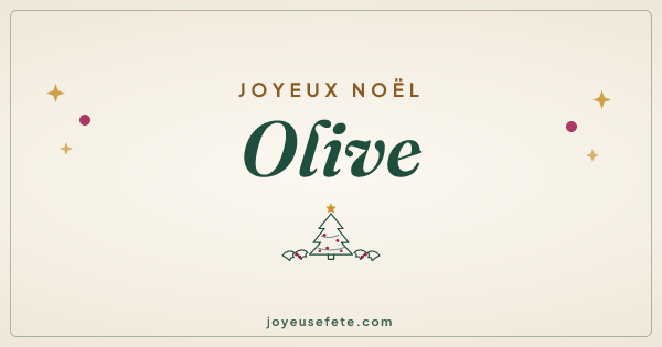 Image « Joyeux Noël Olive » au format large