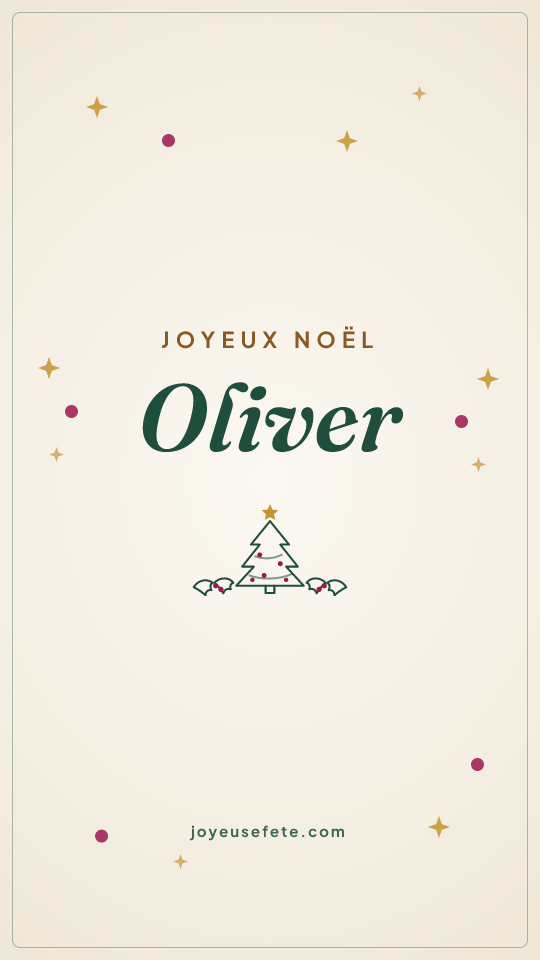 Image « Joyeux Noël Oliver » au format story