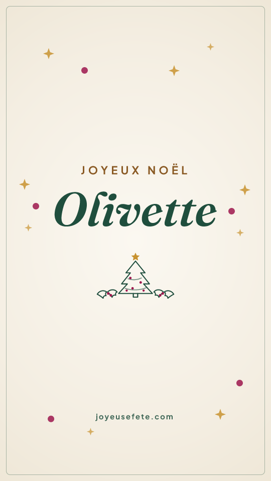 Image « Joyeux Noël Olivette » au format story