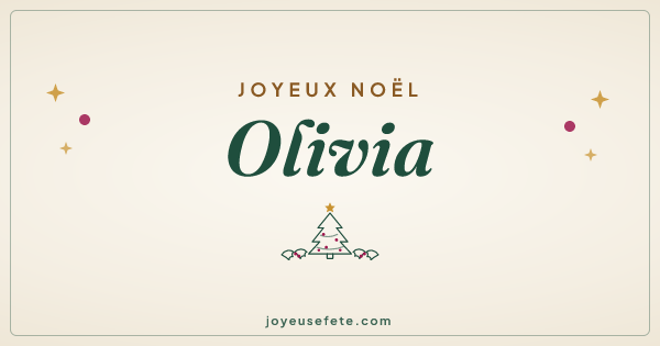 Image « Joyeux Noël Olivia » au format large