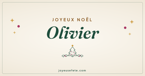 Image « Joyeux Noël Olivier » au format large