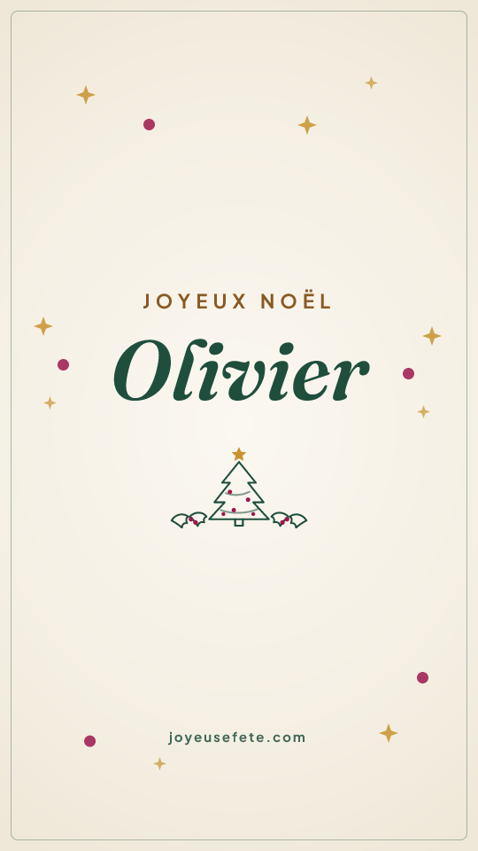 Image « Joyeux Noël Olivier » au format story