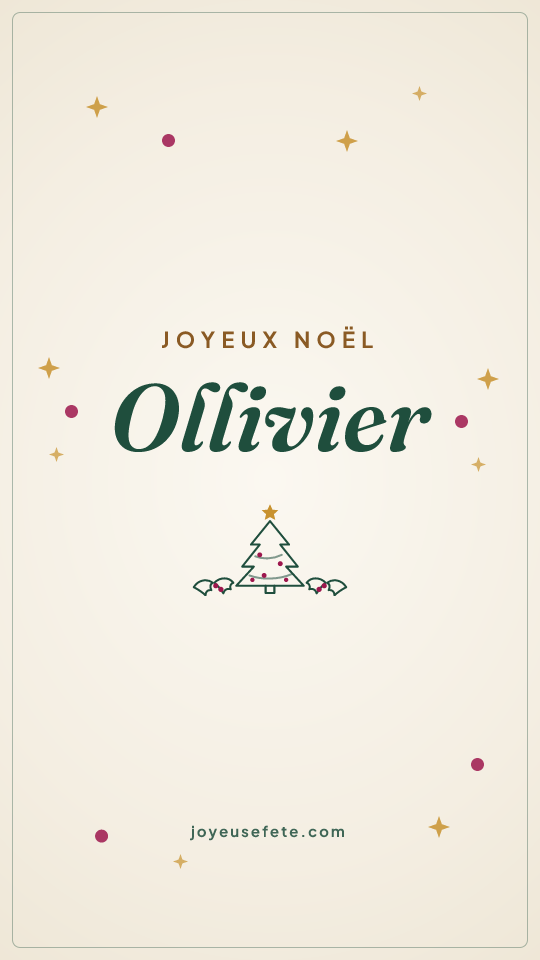 Image « Joyeux Noël Ollivier » au format story