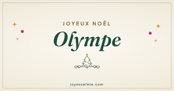 Image « Joyeux Noël Olympe » au format large