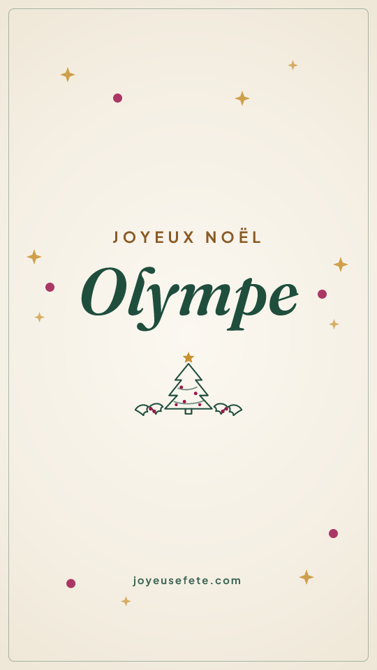 Image « Joyeux Noël Olympe » au format story