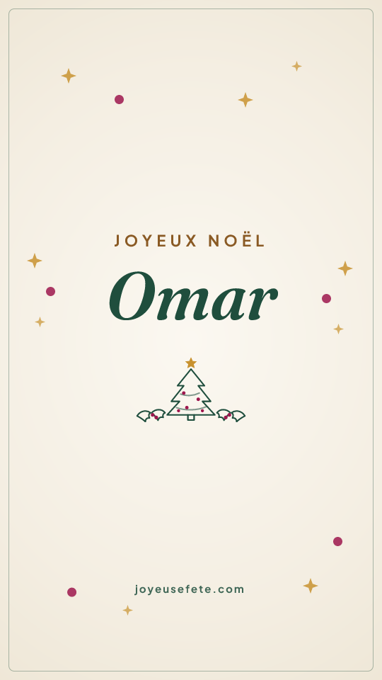 Image « Joyeux Noël Omar » au format story