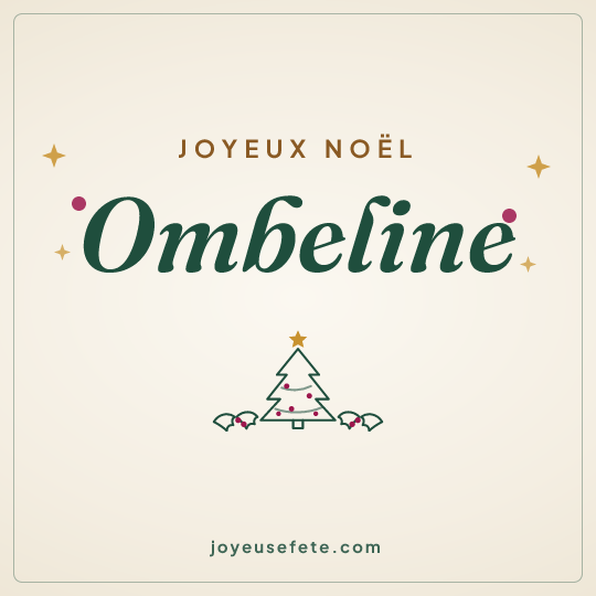 Image carrée « Joyeux Noël Ombeline » pour WhatsApp