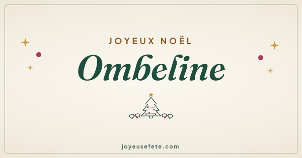Image « Joyeux Noël Ombeline » au format large