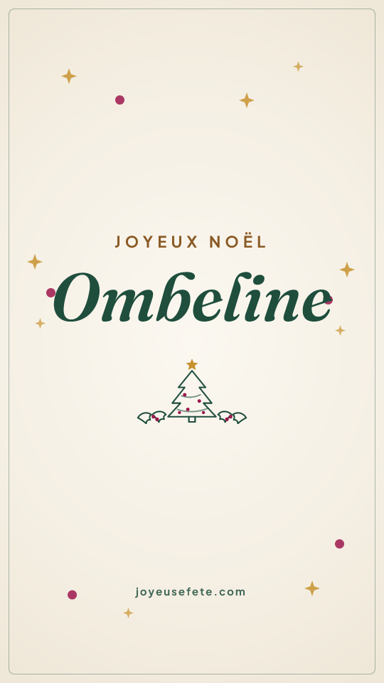 Image « Joyeux Noël Ombeline » au format story