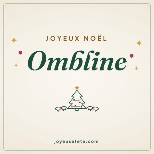 Image carrée « Joyeux Noël Ombline » pour WhatsApp