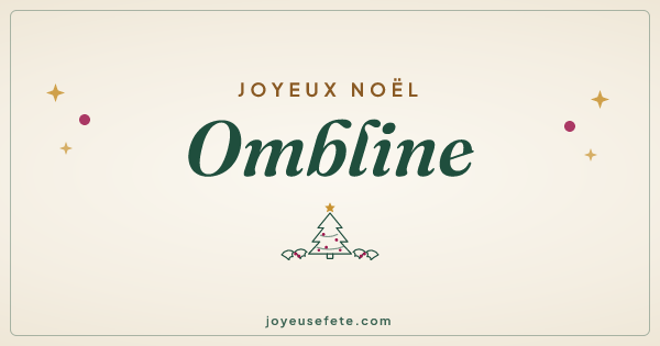 Image « Joyeux Noël Ombline » au format large
