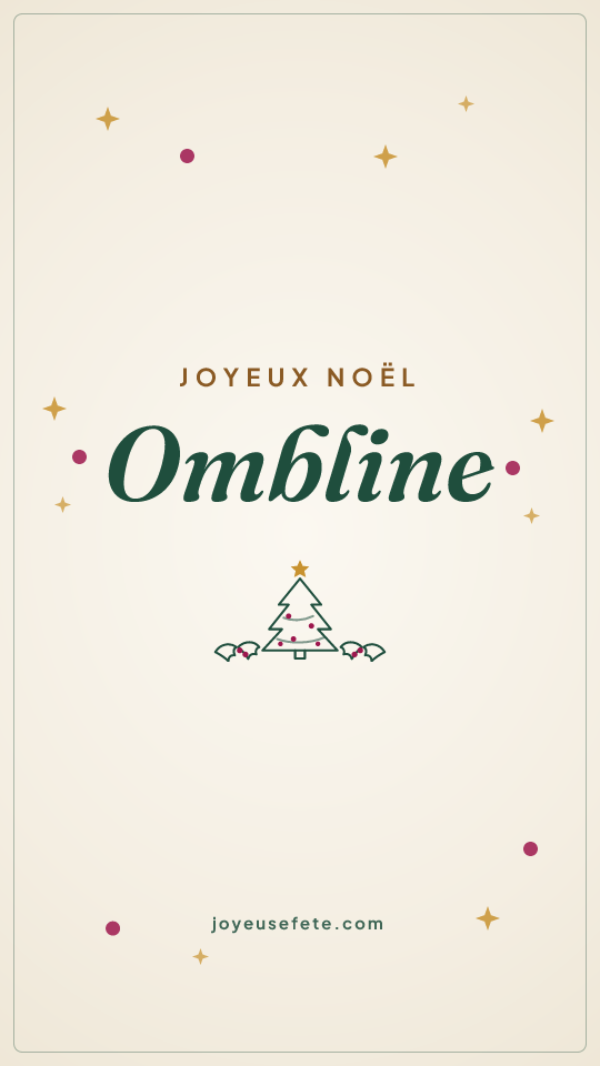 Image « Joyeux Noël Ombline » au format story