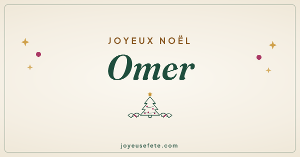 Image « Joyeux Noël Omer » au format large